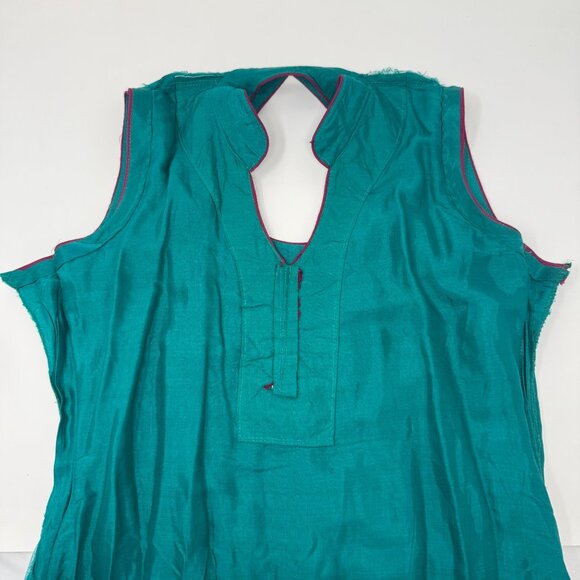 Emerald Embroidered Indian Anarkali Kurti Style Dress - Picture 8 of 8